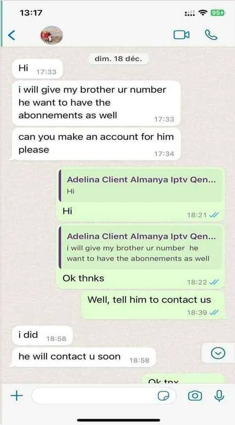 TVPikoma customer review on WhatsApp 4
