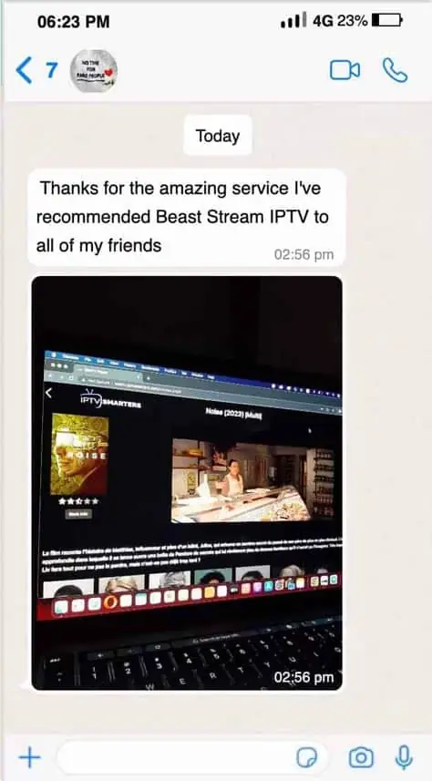 TVPikoma customer review on WhatsApp 5