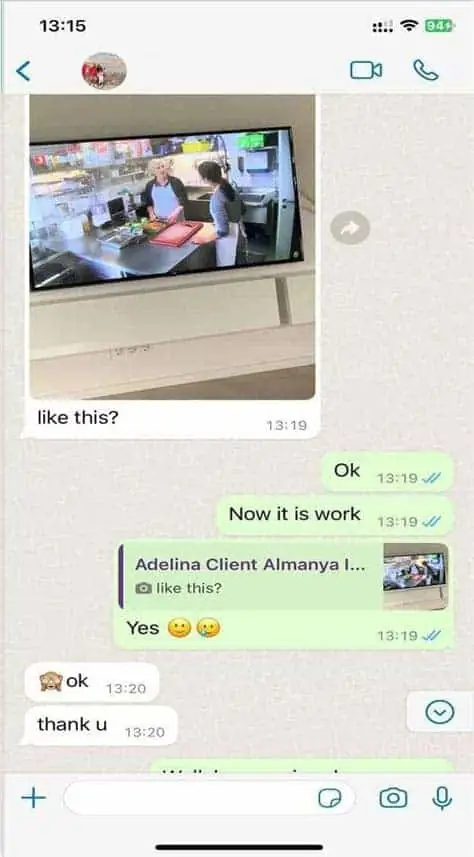 TVPikoma customer review on WhatsApp 7
